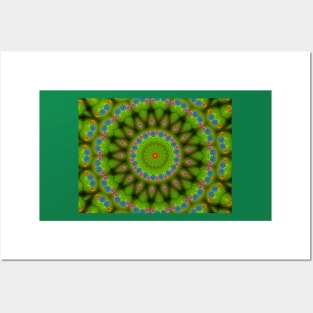 Green abstract pattern Posters and Art